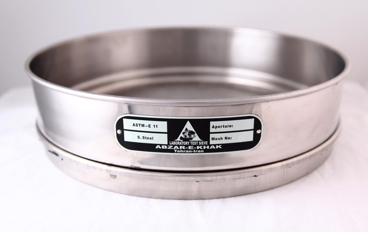 الک آزمایشگاهی تمام استیل 12 اینچ مش 30 با دانه بندی 600 میکرون با قطر 30 سانتی متر ساخت ابزار خاک